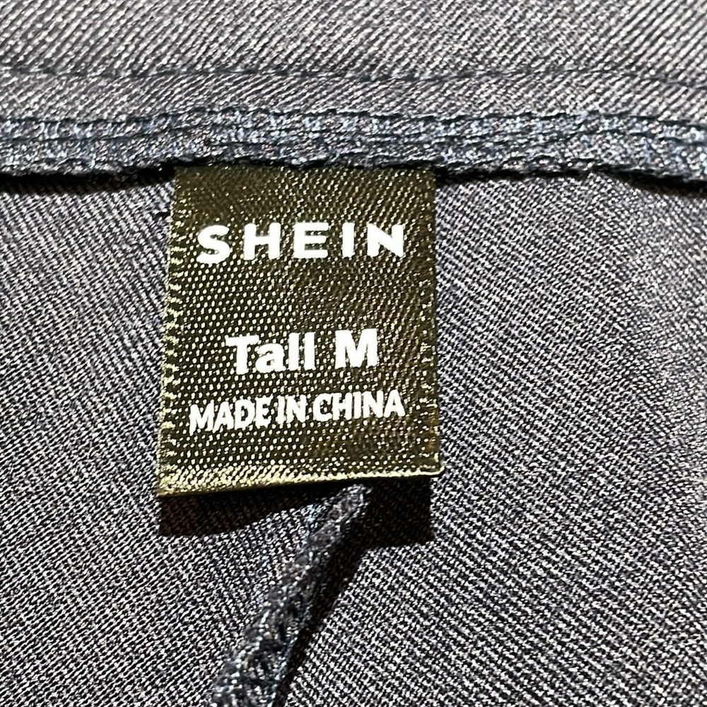 Shein navy slacks size medium tall seam down front high waisted - Picture 8 of 13